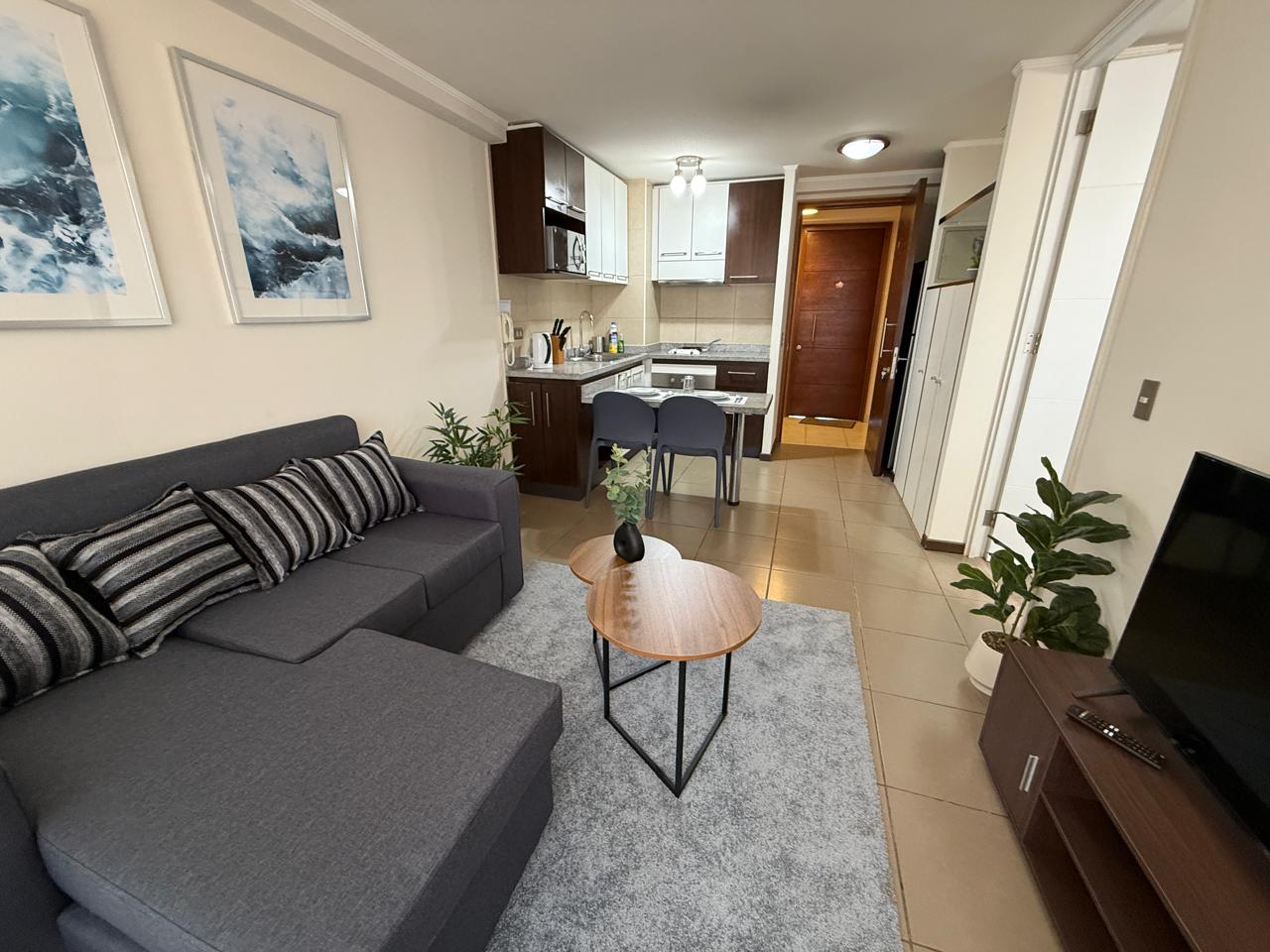 DEPTO. FULL AMOBLADO EDIFICIO PARQUE ALAMEDA