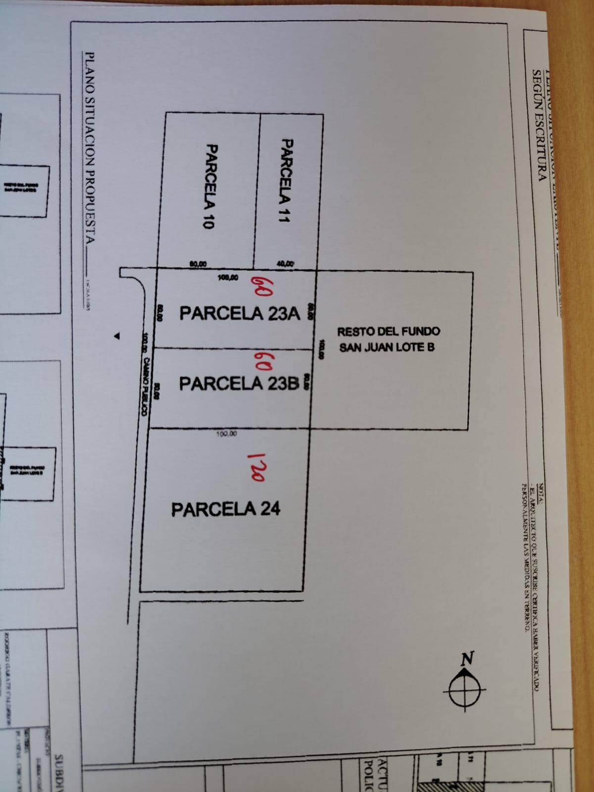 "RESERVADA" PARCELA 23-A - FUNDO SAN JUAN.-
