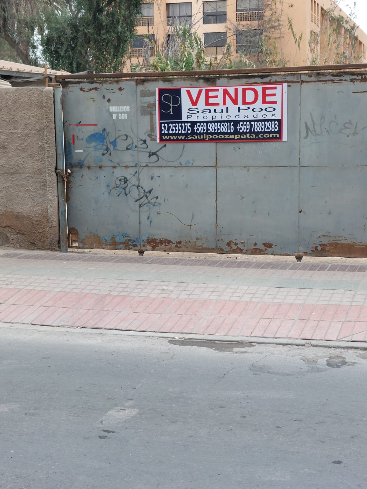 TERRENO CENTRAL CALLE VALLEJO - FRENTE ACHS.-